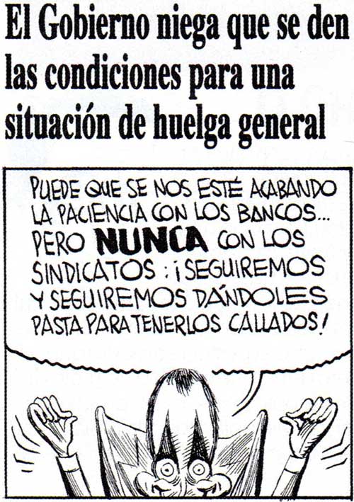 sindicatos comprados por zapatero